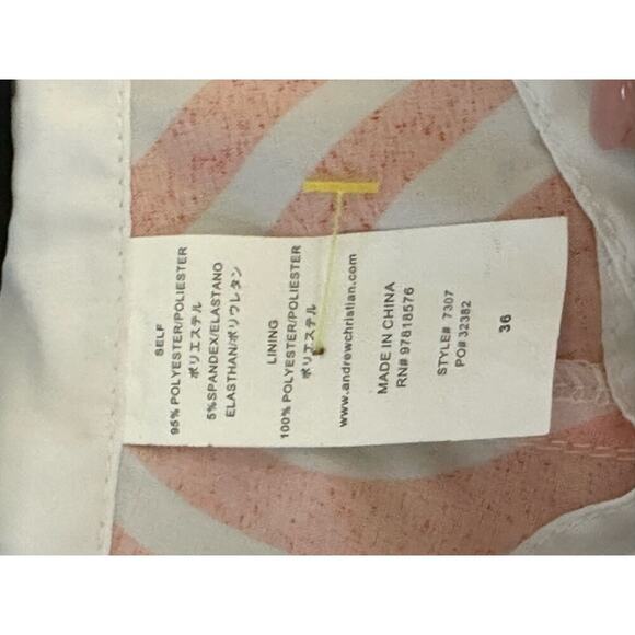 Andrew Christian Men's Neon Orange Unlined Swim Trunks Shorts Size 36 - Picture 5 of 5